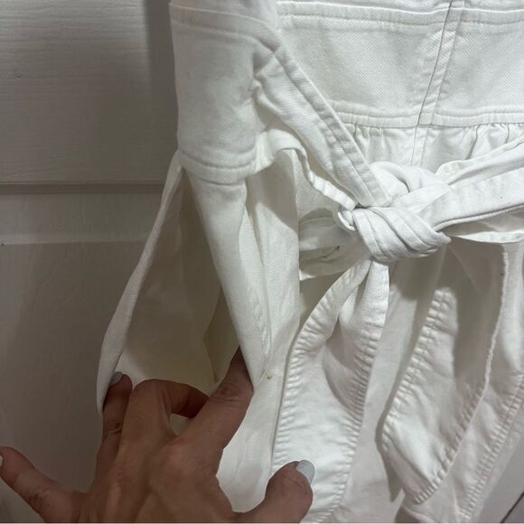 Marissa Webb x RTR White Tie Waist Dress women's size 10 with pockets - Picture 7 of 14
